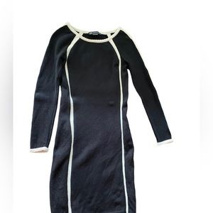 Armani Exchange black dress with white stripes size XS
